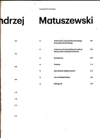 Andrzej Matuszewski. Katalog wystawy