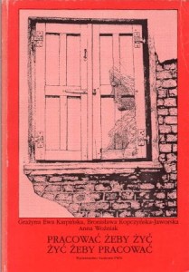 Karpińska Grażyna Ewa, Kopczyńska-Jaworska Bronisława, Woźniak Anna - Pracować, żeby żyć, żyć, żeby pracować. /Łódzkie Studia Etnograficzne/.