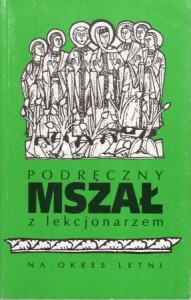 Podręczny mszał z lekcjonarzem na okres letni od 20 VI - 26 IX 1992 roku.