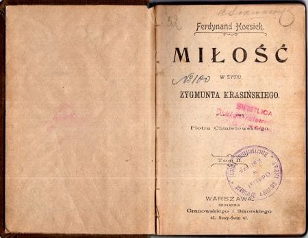 Hoesick Ferdynand - Miłość w życiu Zygmunta Krasińskiego.