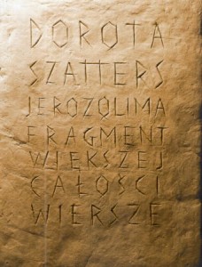 Szatters Dorota - Jerozolima - fragment większej całości. Ilustracje Szymon Prandzioch.