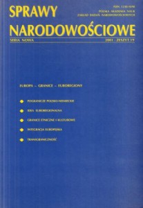 Sprawy narodowościowe. Seria nowa. R. 2001, z. 19. Europa - granice - euroregiony.