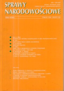 Sprawy narodowościowe. Seria nowa. Tom III. Rok 1994, zeszyt 1 (4).