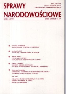 Sprawy narodowościowe. Seria nowa. Rok 2000, zeszyt 16-17. 