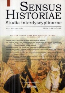 Sensus Historiae. Studia interdyscyplinarne. Vol. VIII (2012/3).
