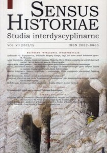 Sensus Historiae. Studia interdyscyplinarne. Vol. VII (2012/2).