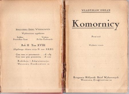 Orkan Władysław - Komornicy. Powieść. Wydanie trzecie.jpg