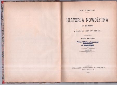Wipper Robert - Historja nowożytna w zarysie. Z mapami historycznemi