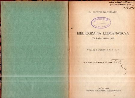 Bachmann Alfred - Bibljografja ludoznawcza za lata 1925-1927.jpg