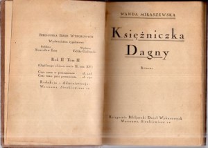 Miłaszewska Wanda - Księżniczka Dagny. Romans.