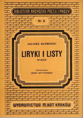 Słowacki Juliusz - Liryki i listy. Wybór.jpg