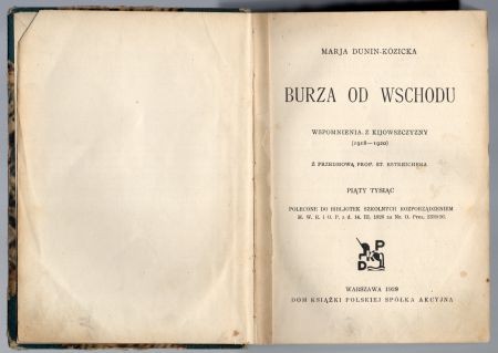 Dunin-Kozicka Maria - Burza od wschodu. Wspomnienia z Kijowszczyzny.jpg