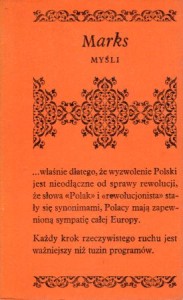 Marks Karol - Myśli. Wybrali Jan Błuszkowski i Augustyn Wajda. Wstępem opatrzył Jan Błuszkowski. /Biblioteczka Aforystów/.