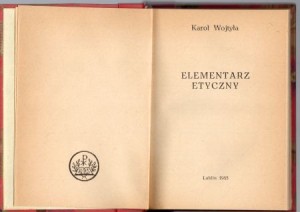 Wojtyła Karol - Elementarz etyczny. 