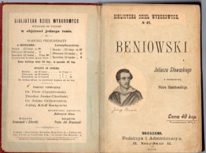 Słowacki Juliusz - Beniowski. Z przedmową Piotra Chmielowskiego. /Biblioteka dzieł wyborowych/.