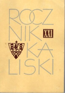 Rocznik Kaliski. Tom XXI.