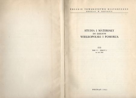 Studia i materiały do dziejów Wielkopolski i Pomorza. (12). Tom VI - Zeszyt 2.jpg