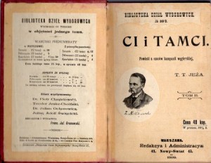 Jeż Tomasz Teodor (Miłkowski Zygmunt) - Ci i tamci. Powieść z czasów kampanji węgierskiej. Tom II. /Biblioteka Dzieł Wyborowych/. 
