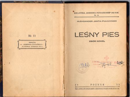 Janta-Połczyński Aleksander - Leśny pies. Zbiór nowel.jpg