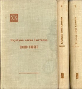 Undset Sigrid - Krystyna córka Lavransa. T. I/III. T. I. Wianek. T. II. Żona. T. III. Krzyż. Przełożyła Wanda Kragen.