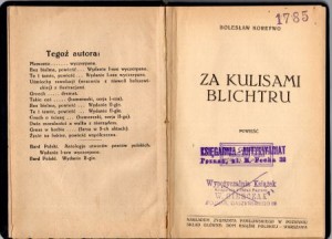 Koreywo Bolesław - Za kulisami blichtru. Powieść.