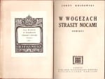 Kossowski Jerzy - W Wogezach straszy nocami. Powieść.