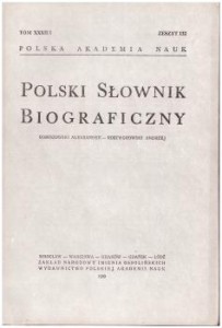 Polski Słownik Biograficzny. Rimiszowski Aleksander - Rostworowski Andrzej. Tom XXXII/1, zeszyt 132.