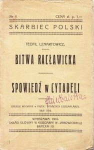 Lenartowicz Teofil - Bitwa Racławicka. Spowiedź w Cytadeli. /Skarbiec Polski. Nr 8./